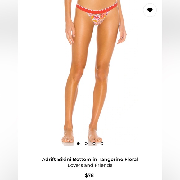 Adrift swim Top & bottom in Tangerine Floral NWT - Picture 4 of 8